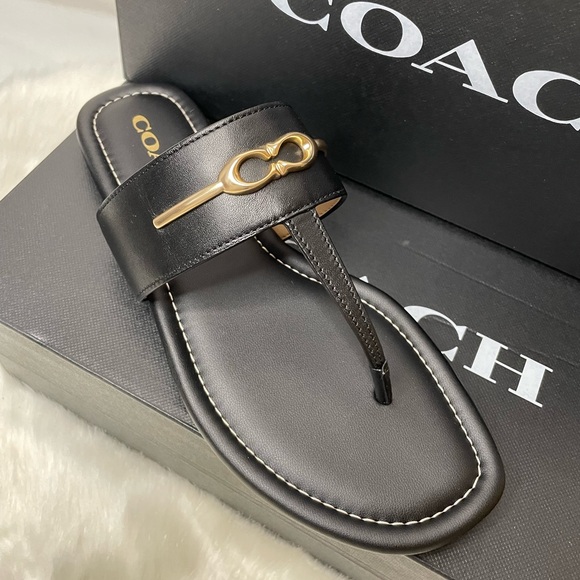 New in box Coach Jada Sandal Black size 5 - Picture 3 of 9